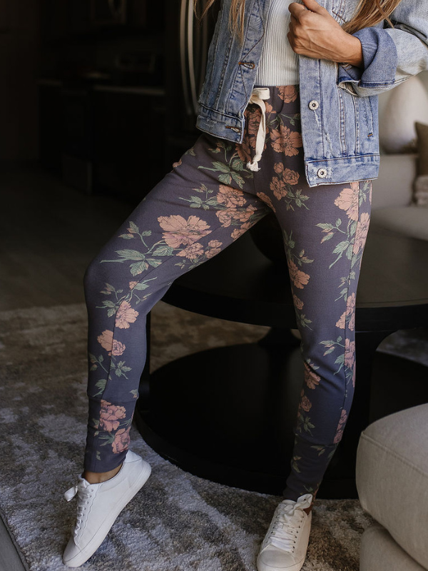 Tickle My Fancy Floral Joggers