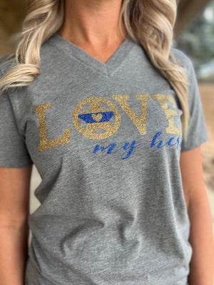 Love My Hero Tee - Deputy Sheriff | Sparkles & Lace Boutique
