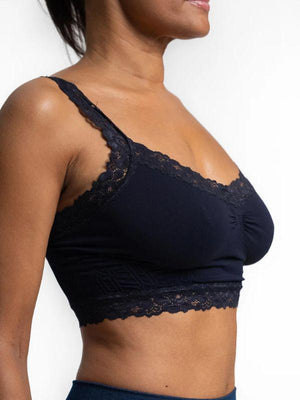Brinkley Navy Lace Bralette and Bra Cover