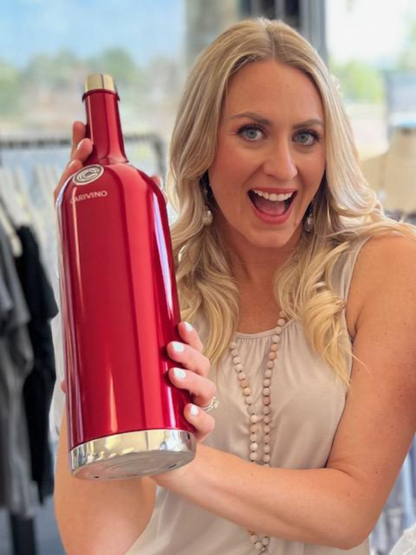 Carivino All in One Insulated Wine Bottle Red with Glasses