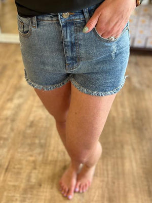 Ellie Denim Cutoff Shorts | Sparkles & Lace Boutique