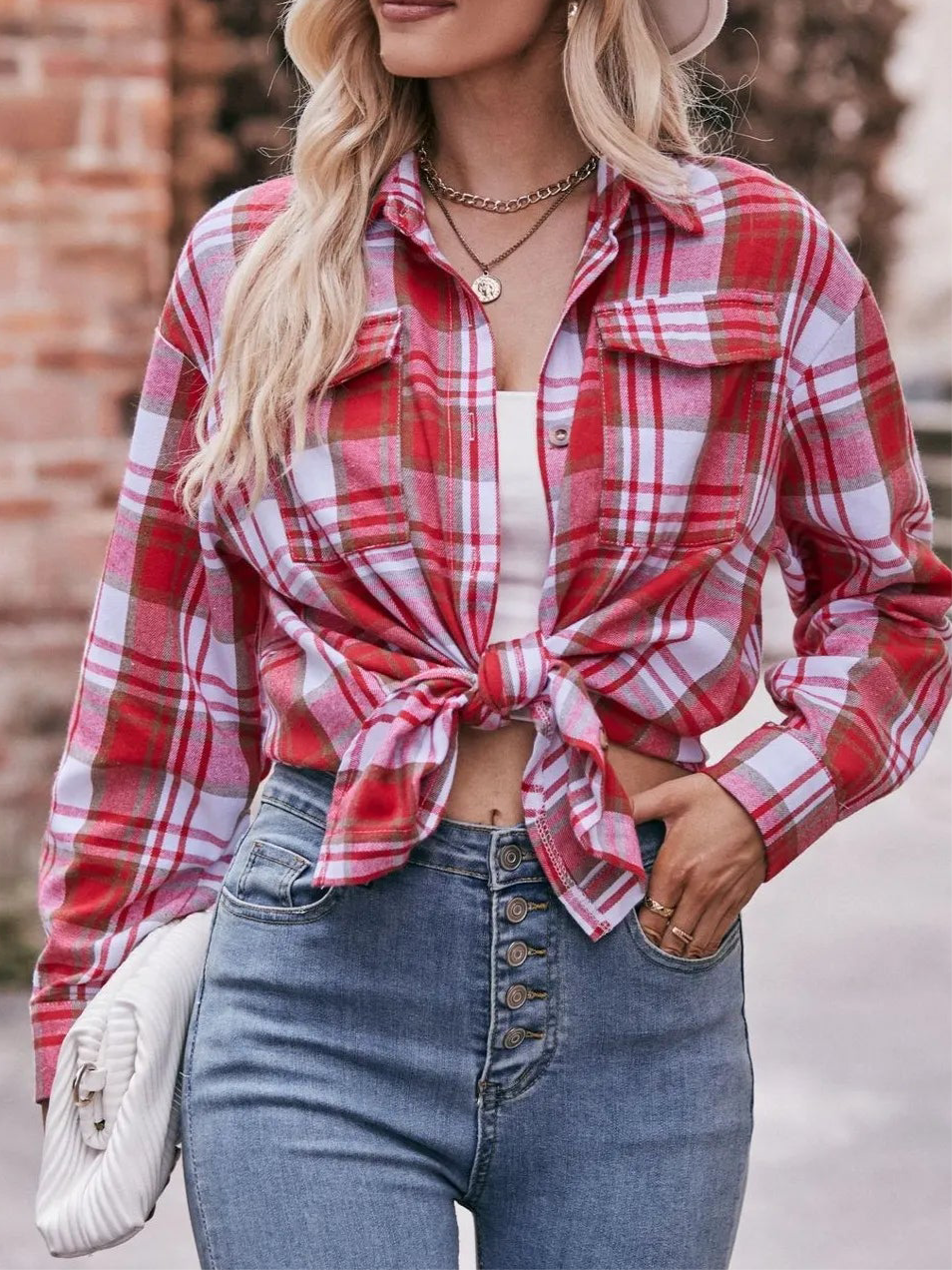 Hazel Plaid Button-Down Long Sleeve Shirt