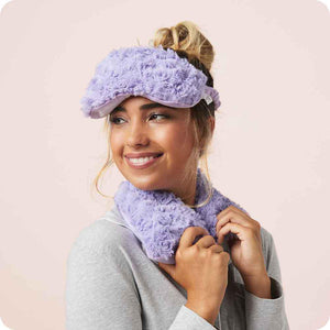 Marshmallow Curly Purple Warmies Neck Wrap