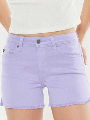 Kancan High-Rise Lavender Denim Shorts