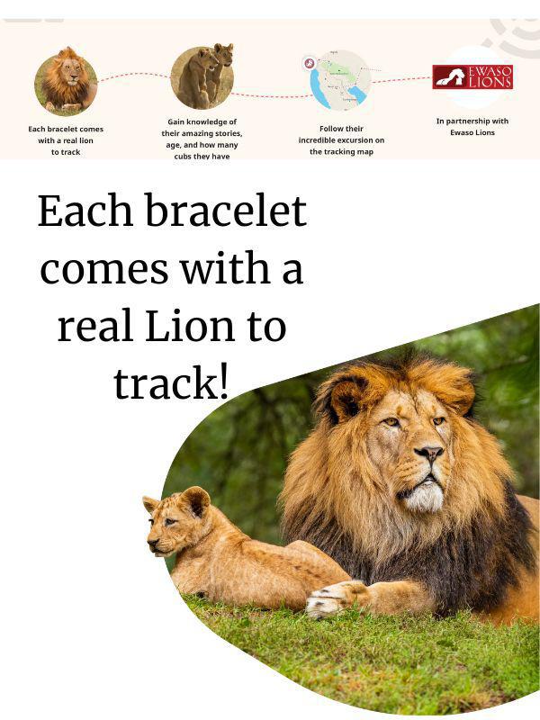 Fahlo Lion Tracking Excursion Bracelet