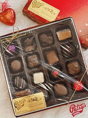 Patsys Gold Box of Deluxe Assorted Chocolates - 8 oz.