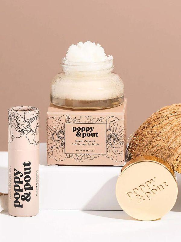 Poppy & Pout Lip Care Duo Gift Set - Island Coconut
