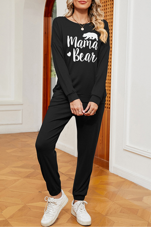 MAMA BEAR Graphic Sweatshirt and Sweatpants Set