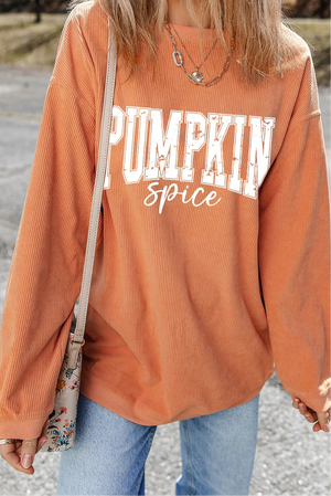 Pumpkin Spice Graphic Long Sleeve Sweatshirt