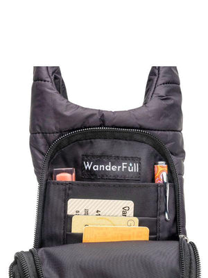 WanderFull Black Matte HydroBag with Silver Strap
