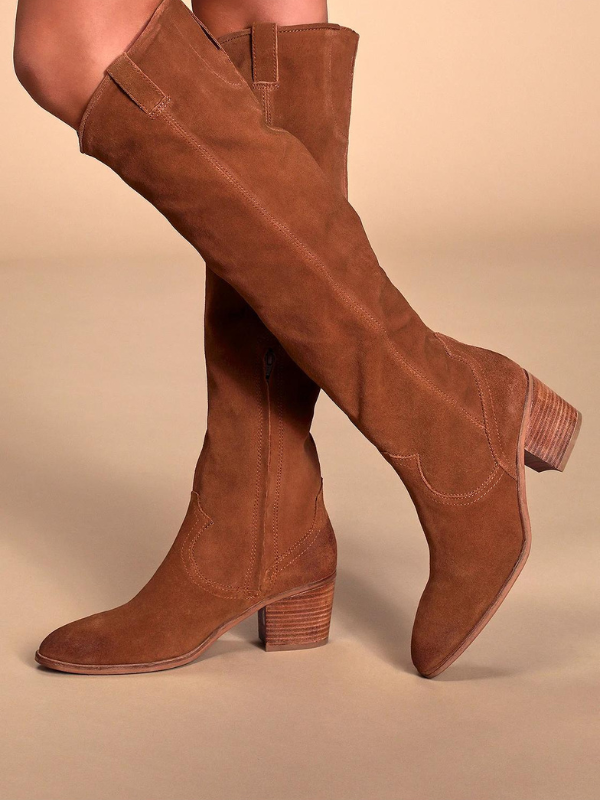 Genuine orders Suede Leather Knee High Boots Size 8.5