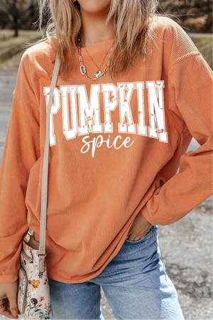 Pumpkin Spice Graphic Long Sleeve Sweatshirt