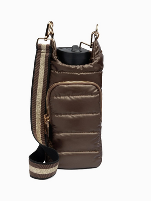 WanderFull Chocolate Brown Shiny Hydrobag with Multi-Strap Options