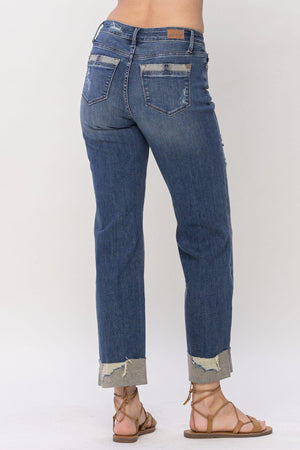Judy Blue Straight Cuff Dad Jean | Sparkles & Lace Boutique