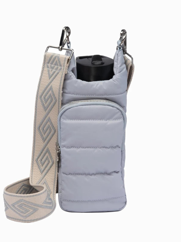 WanderFull Sky Blue HydroBag with Tan & Gray Strap | Sparkles & Lace Boutique