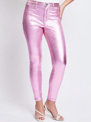 Roxie Lilac High-Rise Metallic Skinny Jean