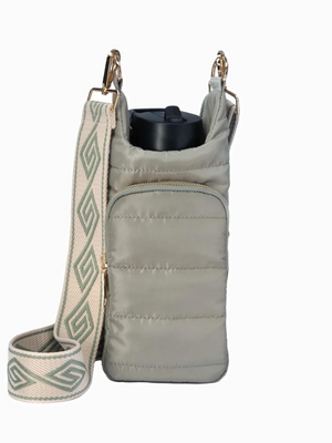 WanderFull Sage Green HydroBag with Tan & Green Strap | Sparkles & Lace Boutique