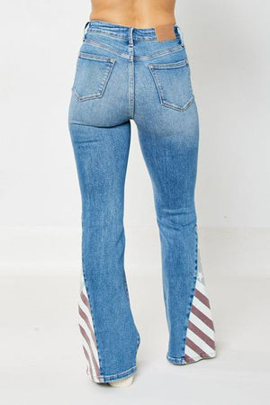 Judy Blue High-Waist Americana Flag Print Flare