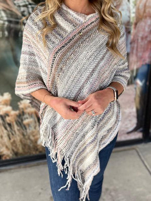 Lizzie Ivory Poncho Sweater