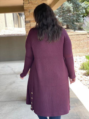 Annie Cardigan in Wine | Sparkles & Lace Boutique