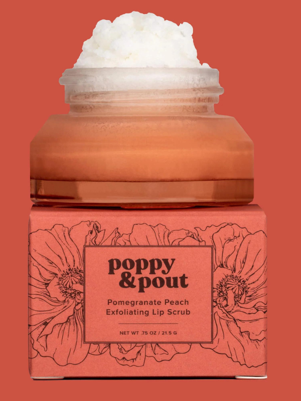 Poppy & Pout Lip Scrub - Pomegranate Peach | Sparkles & Lace Boutique