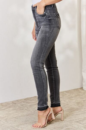 Judy Blue High Waist Tummy Control Release Hem Skinny Jeans - Online Exclusive