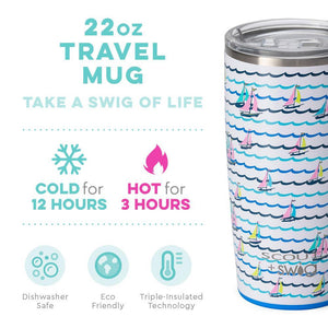 Swig Boats and Rows 22 oz. Travel Mug | Sparkles & Lace Boutique