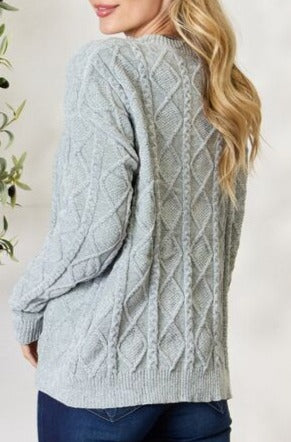 Abby Cable Knit Round Neck Sweater - Online Exclusive