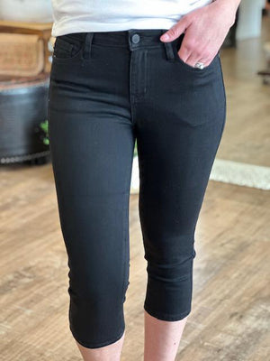Judy Blue Black Capri Skinny Jeans | Sparkles & Lace Boutique