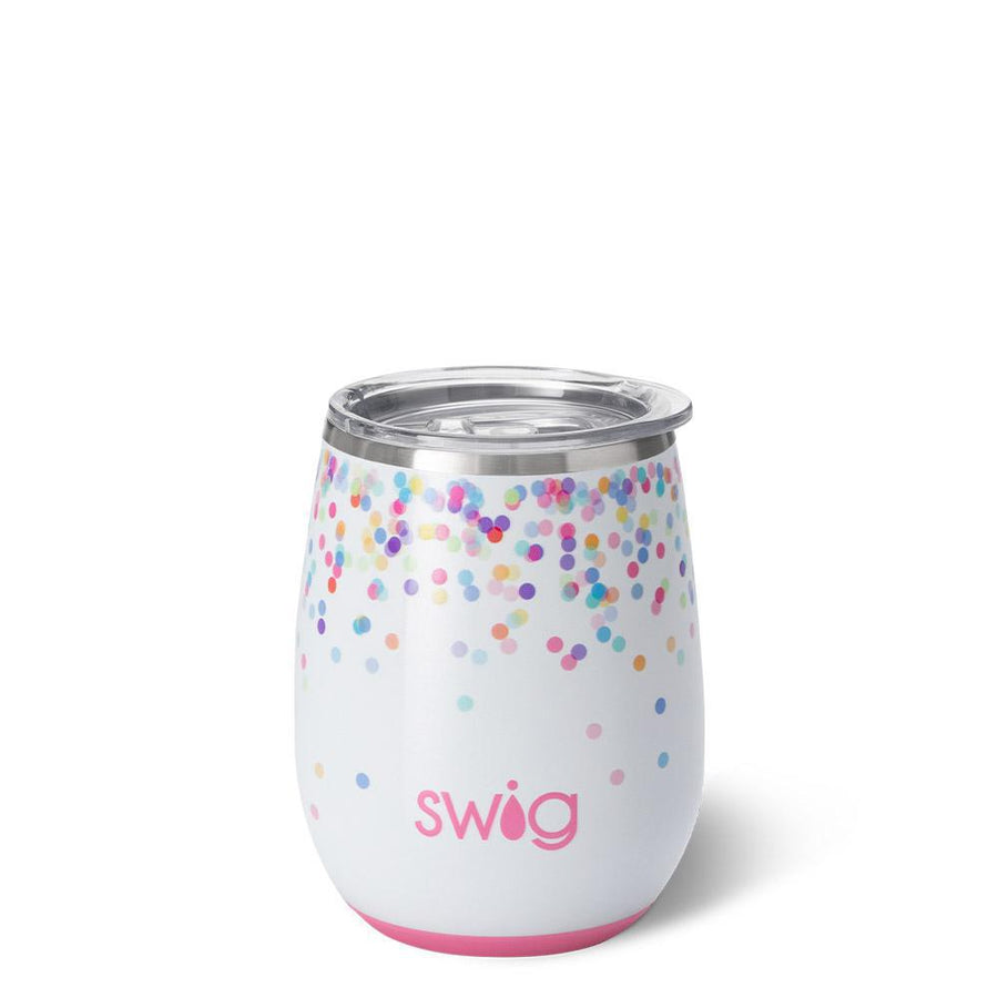 Swig Confetti Stemless Wine Cup (14 oz) | Sparkles & Lace Boutique