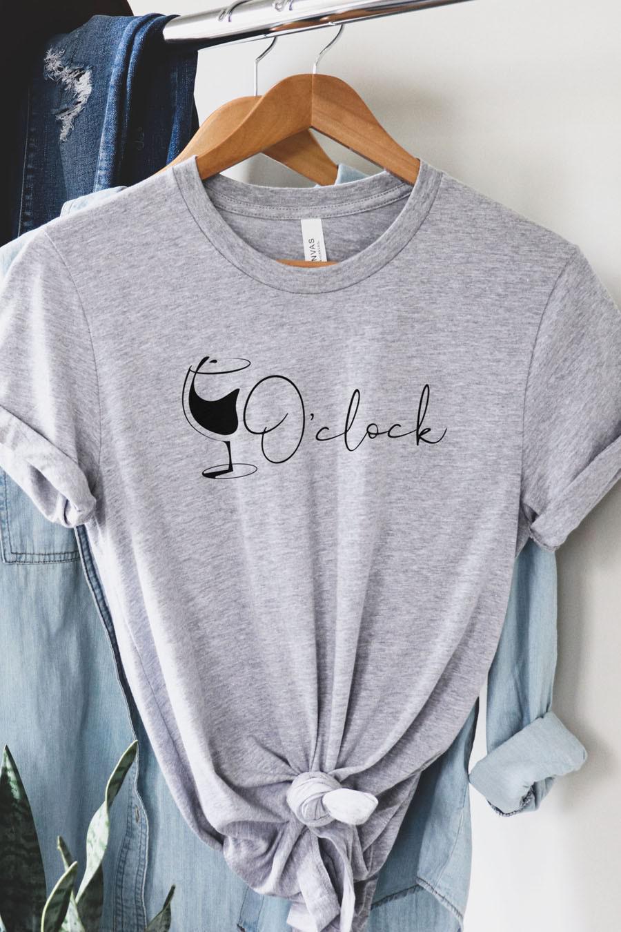 Wine O'clock Graphic Tee | Sparkles & Lace Boutique