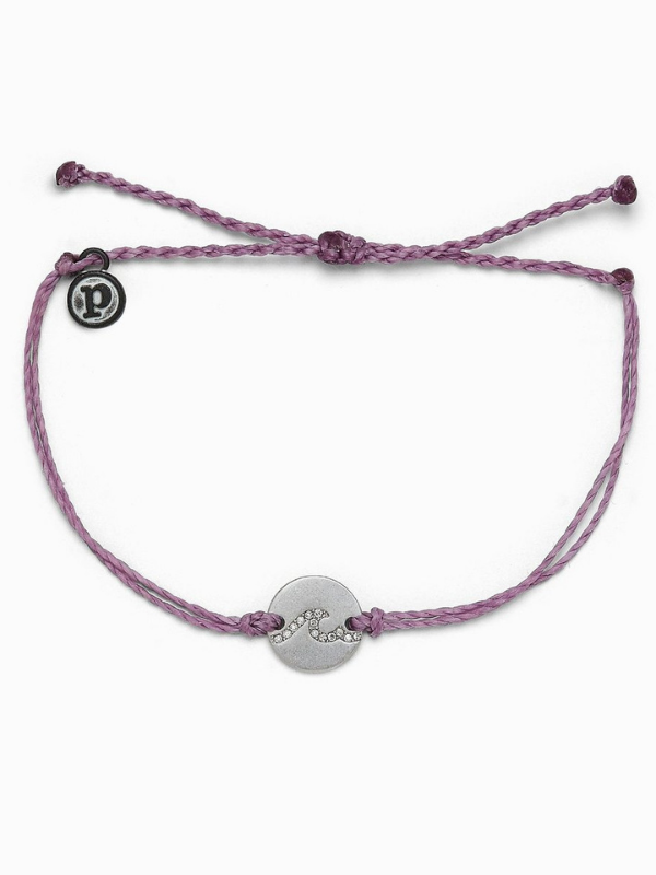 Pura Vida Charm Bracelet - Pave Wave Coin - Lavender | Sparkles & Lace Boutique
