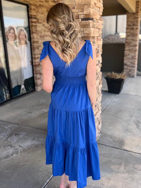 Reagan Royal Blue Ruffled Tiered Dress | Sparkles & Lace Boutique