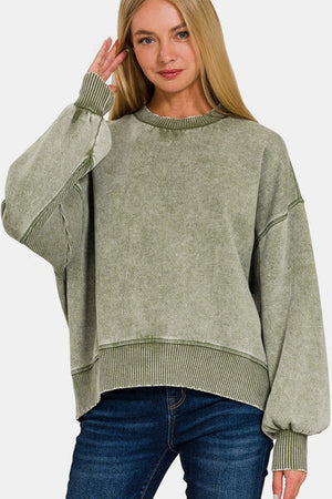 Brittany Dropped Shoulder Lantern Sleeve Sweatshirt - Online Exclusive