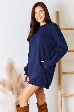 Emily Oversized Round Neck Long Sleeve Sweatshirt - Online Exclusive