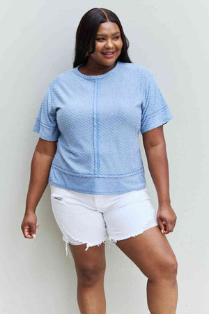 Hope Swiss Dot Reverse Stitch Short Sleeve Top - Online Exclusive