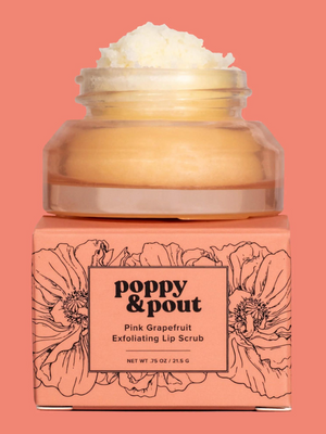 Poppy & Pout Lip Scrub - Pink Grapefruit | Sparkles & Lace Boutique