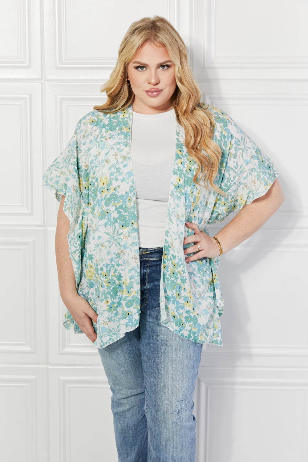Poppy Floral Kimono in Green - Online Exclusive | Sparkles & Lace Boutique