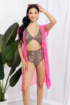 Marina Pink Mesh Tie-Front Cover-Up - Online Exclusive | Sparkles & Lace Boutique