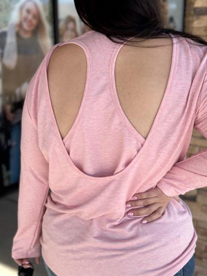 Serenity Athleisure Top in Pink | Sparkles & Lace Boutique