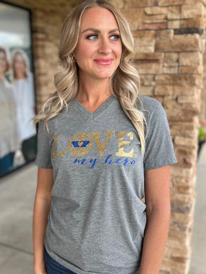 Love My Hero Tee - Deputy Sheriff | Sparkles & Lace Boutique