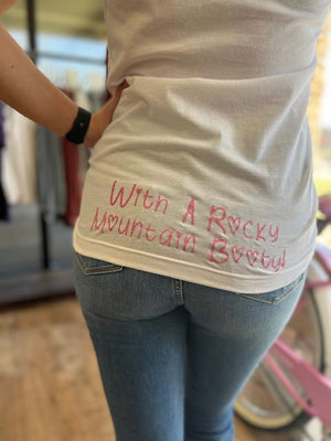 Colorado Cutie with a Rocky Mountain Booty - White with Pink | Sparkles & Lace Boutique