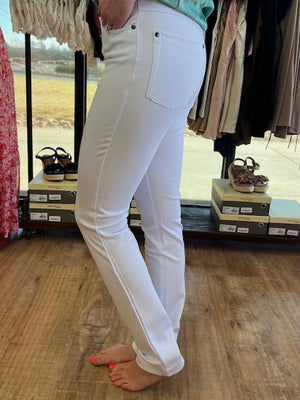 Marley Italian Pants in White | Sparkles & Lace Boutique
