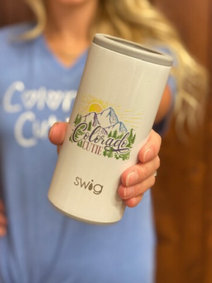 Swig 12 oz. Skinny Can Cooler - Colorado Cutie | Sparkles & Lace Boutique