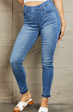 Judy Blue High Waisted Pull On Skinny Jeans - Online Exclusive | Sparkles & Lace Boutique