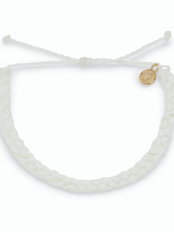 Pura Vida - Braided Bracelet - White | Sparkles & Lace Boutique