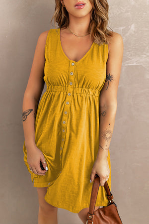 Mady Sleeveless Button Down Mini Dress - Online Exclusive | Sparkles & Lace Boutique