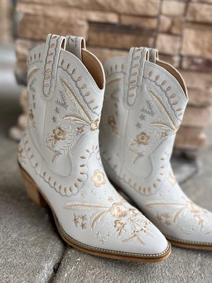 Mimi Floral Inlay Boots | Sparkles & Lace Boutique