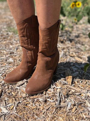 Raylyn Cognac Mid-Calf Boot | Sparkles & Lace Boutique
