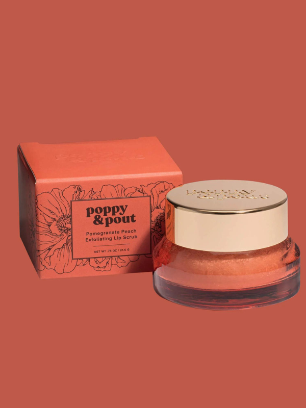 Poppy & Pout Lip Scrub - Pomegranate Peach | Sparkles & Lace Boutique
